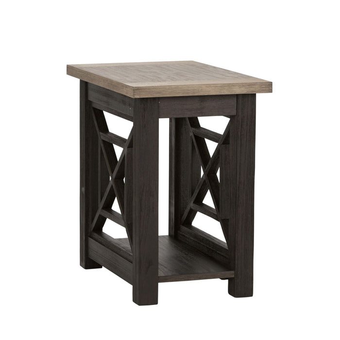 Heatherbrook Chair Side Table in Charcoal and Ash