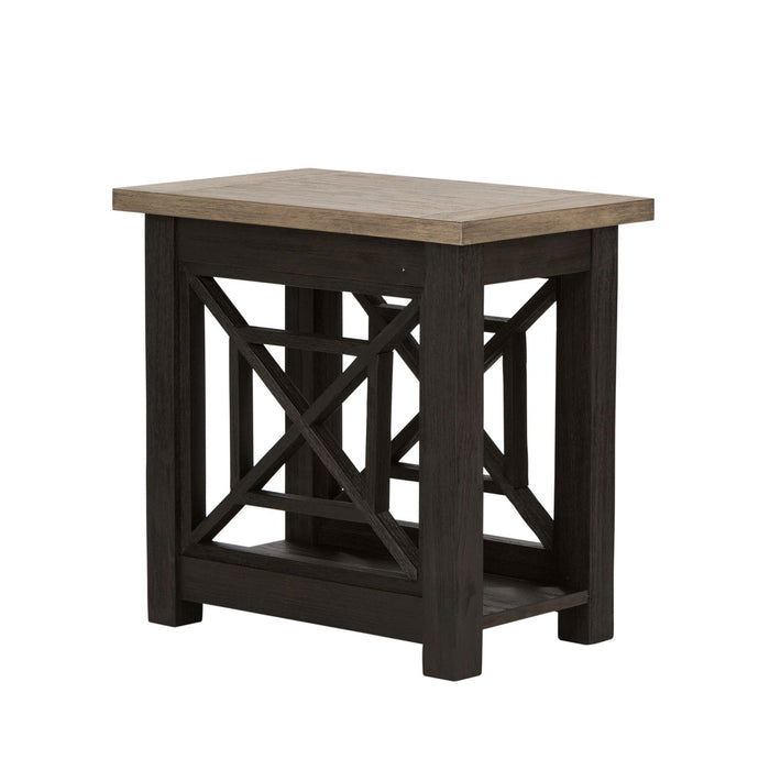 Heatherbrook Chair Side Table in Charcoal and Ash