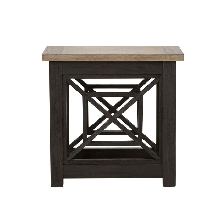 Heatherbrook Chair Side Table in Charcoal and Ash
