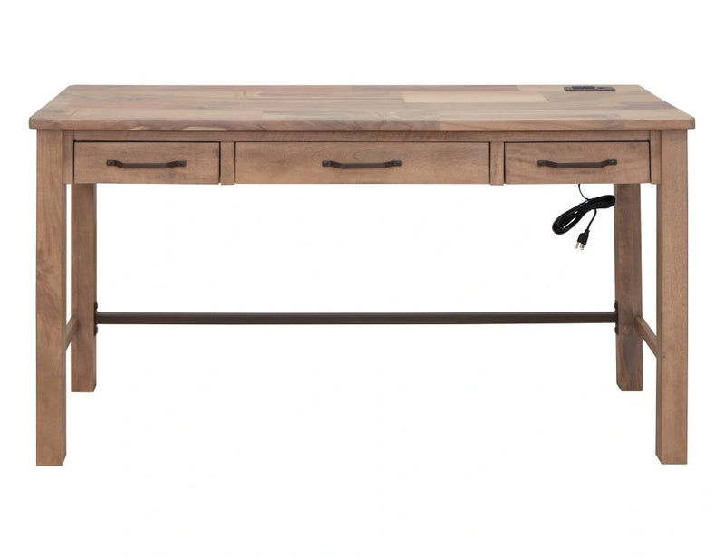 Natural Parota 3 Drawers, Desk