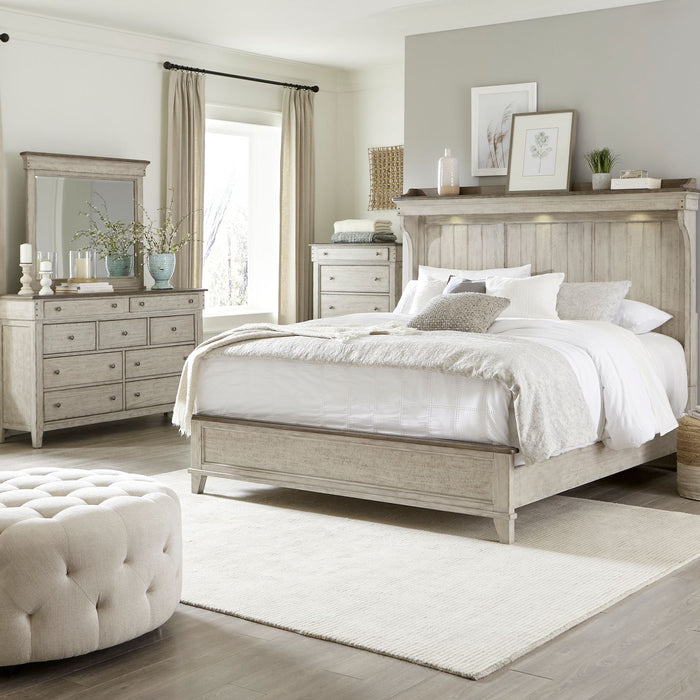 Ivy Hollow King California Mantle Bed, Dresser & Mirror, Chest image