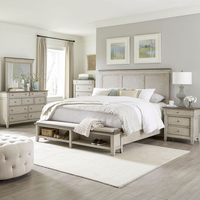 Ivy Hollow King California Storage Bed, Dresser & Mirror, Chest, Night Stand image