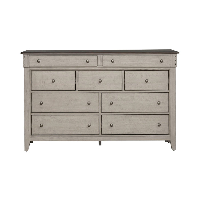 Ivy Hollow 9 Drawer Dresser in Weathered Linen