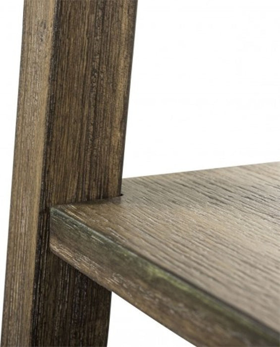 Liberty Stone Brook Leaning Bookcase in Rustic Saddle