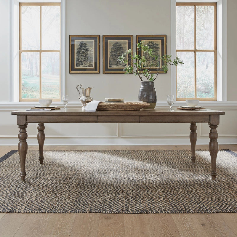 Americana Farmhouse Rectangular Leg Table in Dusty Taupe & Black image