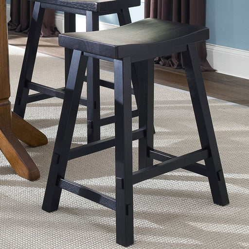 Liberty Furniture Creations II 24 Inch Sawhorse Barstool in Black (Set of 2) image