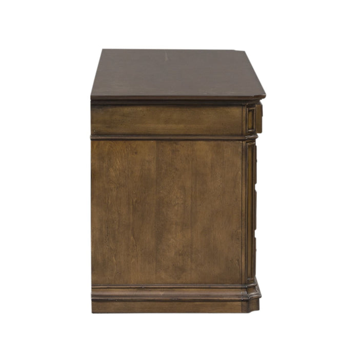 Amelia Jr Executive Credenza with Hutch in Antique Toffee