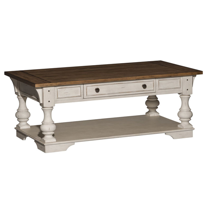 Morgan Creek Cocktail Table in Antique White