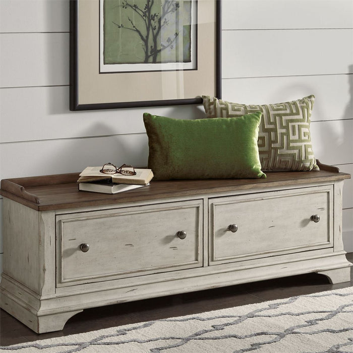 Liberty Morgan Creek Storage Hall Bench in Antique White
