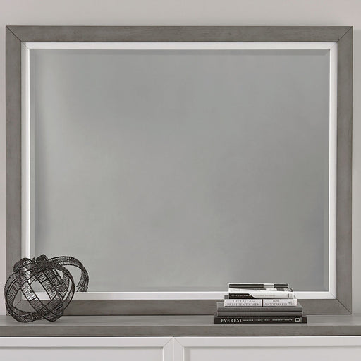 Palmetto Heights Landscape Mirror in Shell White and Driftwood image