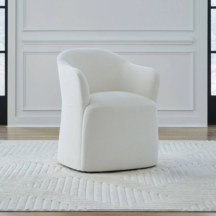 Accent Dining Accent Dining Chair w/ Casters - Ivory image