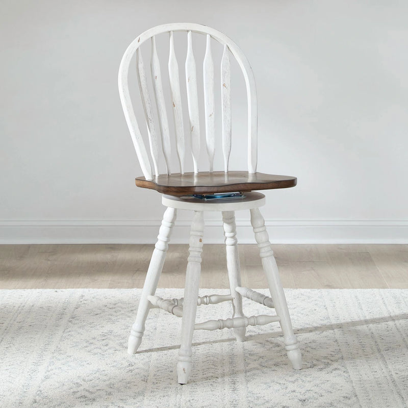 Carolina Crossing Windsor Swivel Counter Chair - White image