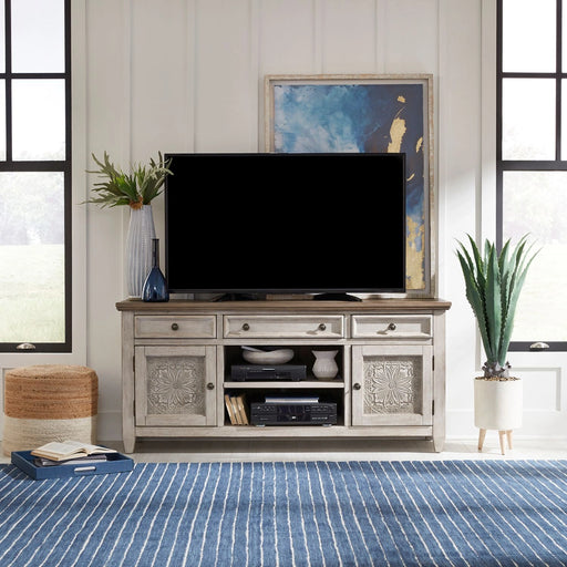 Heartland 66" Tile TV Console in Antique White image
