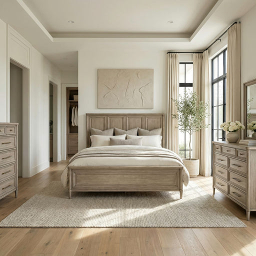 Rochelle Park California Panel Bed, Dresser & Mirror, Chest image