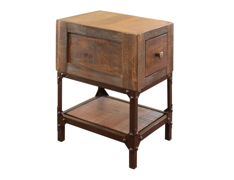 Urban Gold Chair Side Table w/1 Drawer