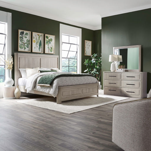 Modern Play King Panel Bed, Dresser & Mirror image