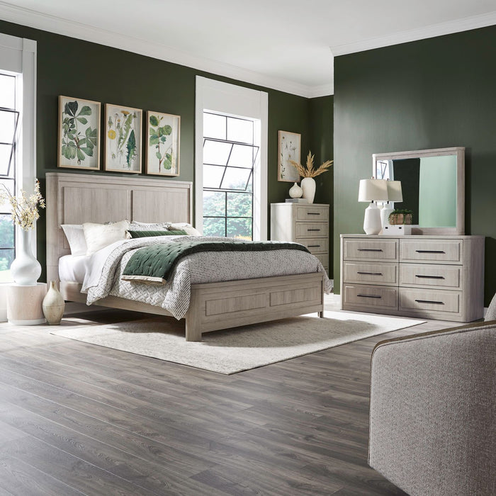 Modern Play Queen Panel Bed, Dresser & Mirror, Chest image