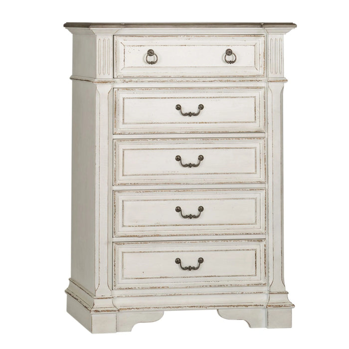 Abbey Park Uph Sleigh Bed, Dresser & Mirror, Chest image