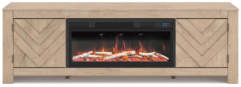 Cayboni 71" TV Stand with Electric Fireplace
