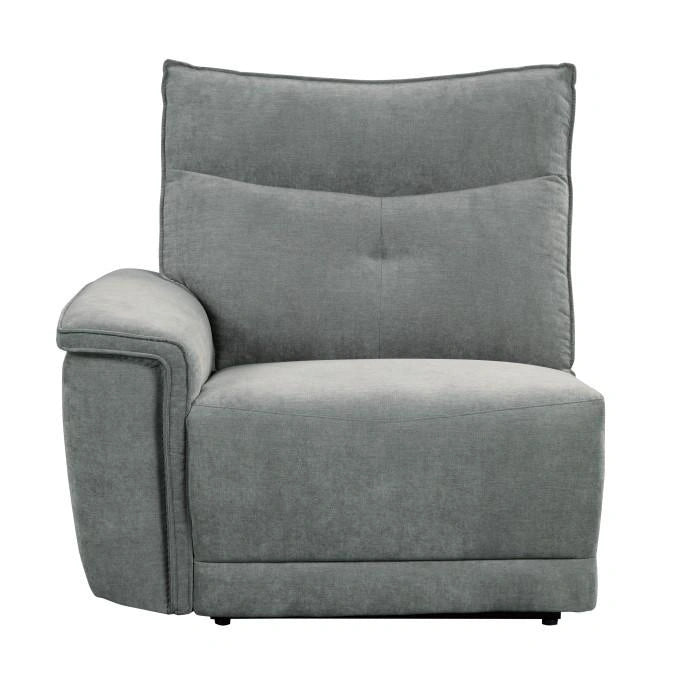Tesoro Power Left Side Reclining Chair in Dark Gray 9509DG-LRPWH