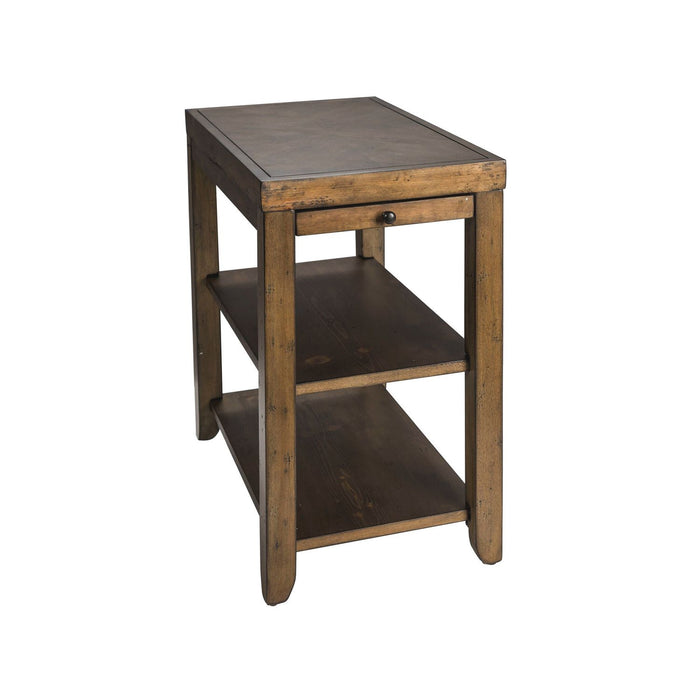 Mitchell Chairside Table in Brown