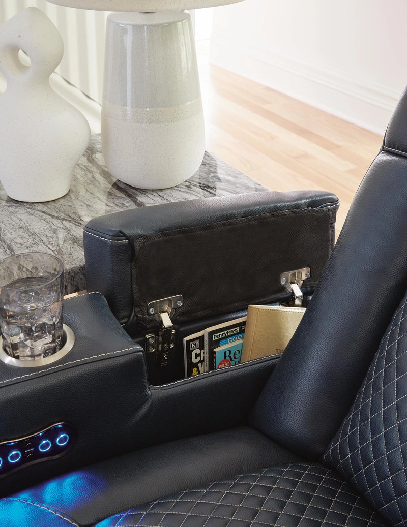 Fyne-Dyme Power Reclining Loveseat with Console