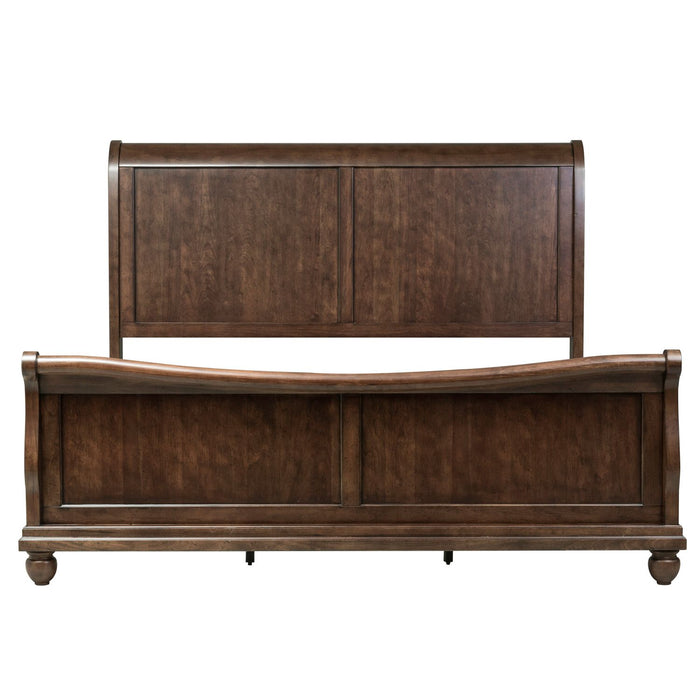 Rustic Traditions King California Sleigh Bed, Dresser & Mirror