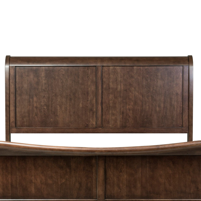 Rustic Traditions King Sleigh Bed in Rustic Cherry