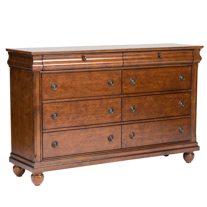Rustic Traditions 8 Drawer Dresser in Rustic Cherry