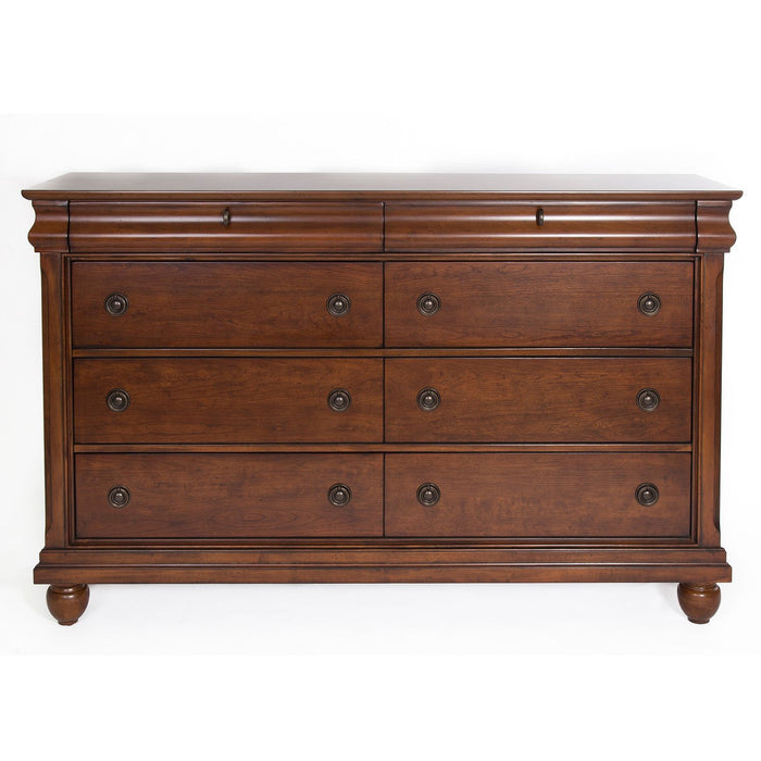 Rustic Traditions 8 Drawer Dresser in Rustic Cherry
