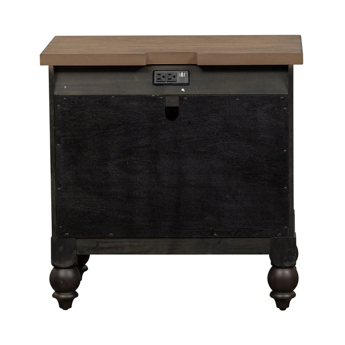 Americana Farmhouse 2 Drawer Nightstand in Black image
