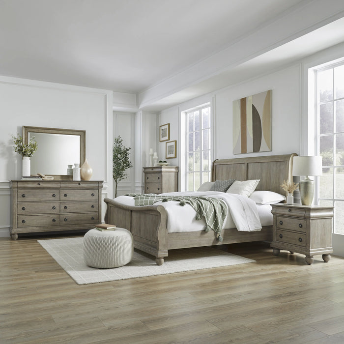 Rustic Traditions King Sleigh Bed, Dresser & Mirror, Chest, Night Stand image