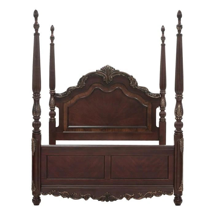 Deryn Park King Poster Bed in Cherry 2243K-1EK*
