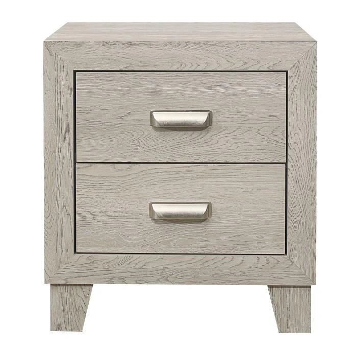Quinby 2 Drawer Nightstand in Light Brown 1525-4