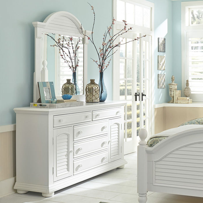 Summer House I King Panel Bed, Dresser & Mirror