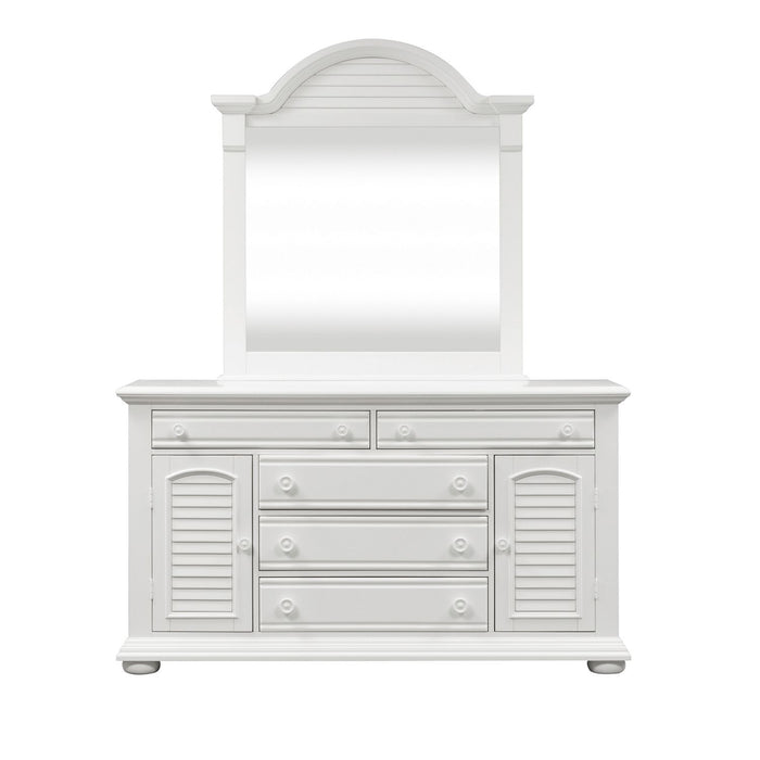 Summer House I King Panel Bed, Dresser & Mirror, Chest, Night Stand