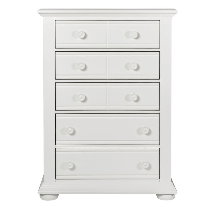 Summer House I King Panel Bed, Dresser & Mirror, Chest, Night Stand