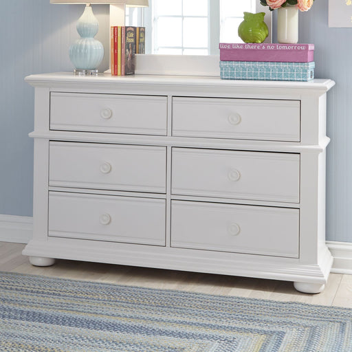 Liberty Furniture Summer House 6 Drawer Dresser in Oyster White image