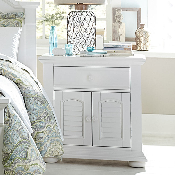 Liberty Furniture Summer House 1 Drawer Nightstand in Oyster White image