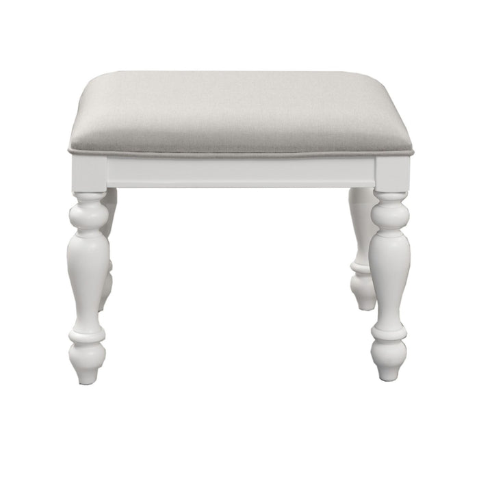 Summer House I Vanity Stool in Oyster White