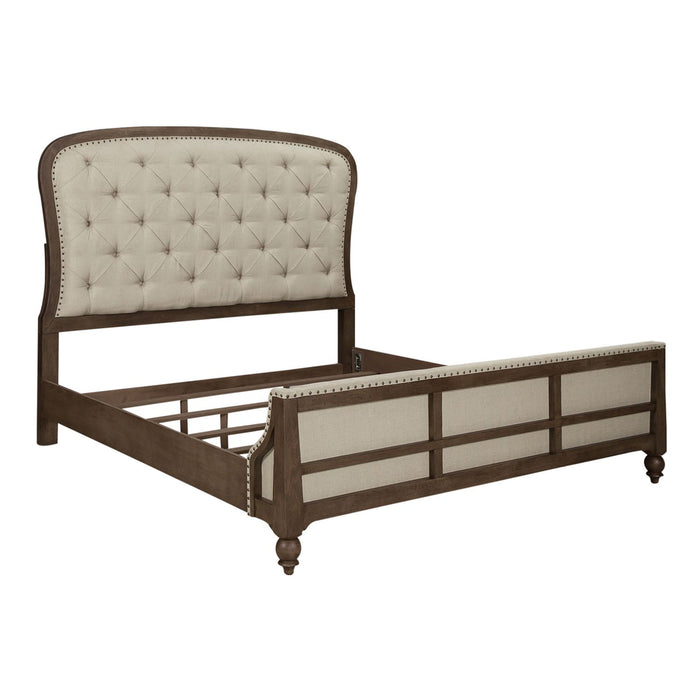 Americana Farmhouse King Shelter Bed, Dresser & Mirror, Chest
