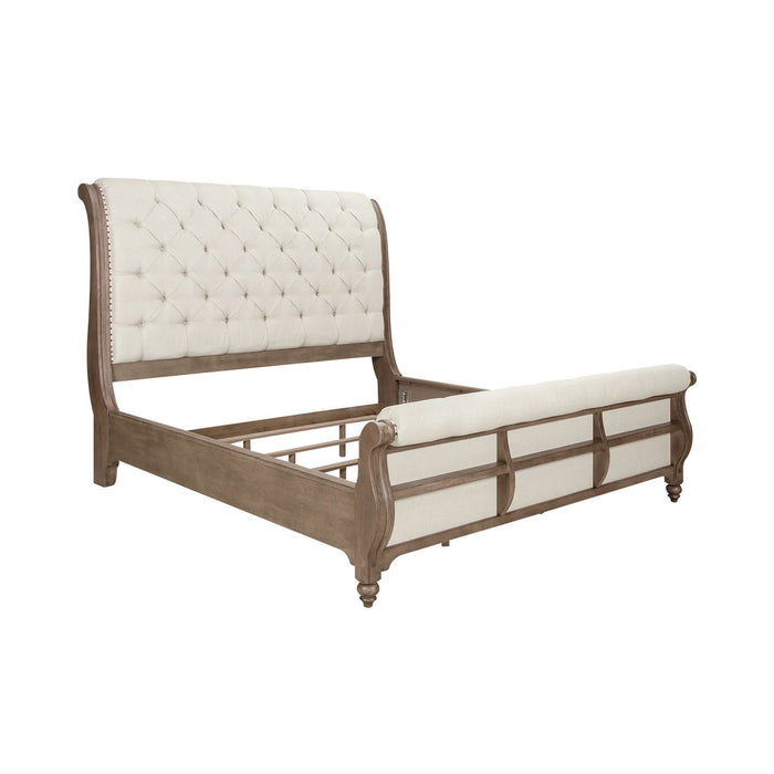 Americana Farmhouse King Sleigh Bed
