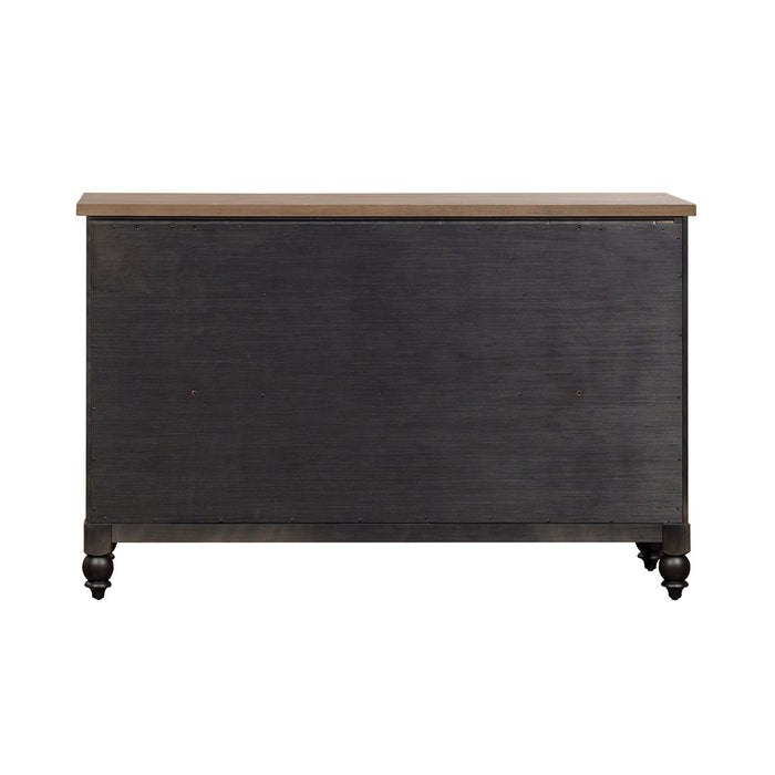 Americana Farmhouse 9 Drawer Dresser in Black