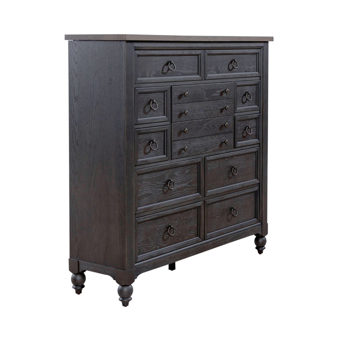 Americana Farmhouse 12 Drawer Chesser in Black