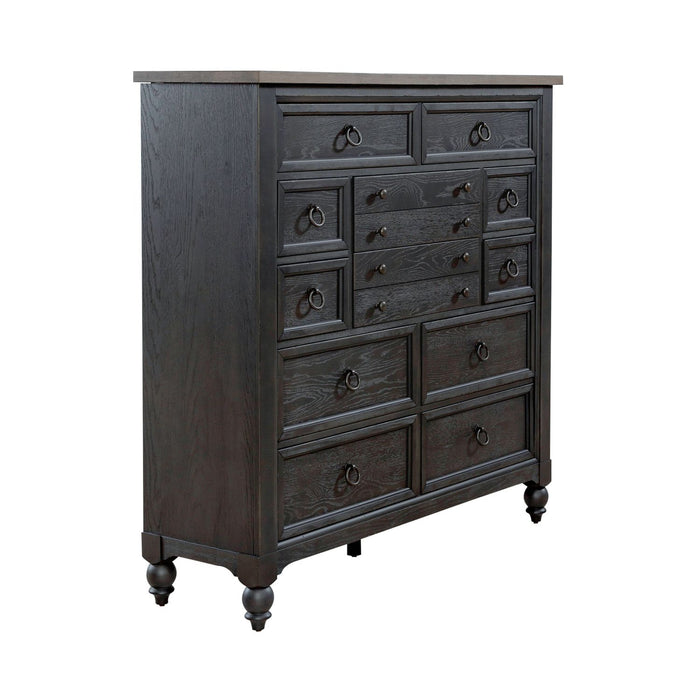 Americana Farmhouse 12 Drawer Chesser in Black image