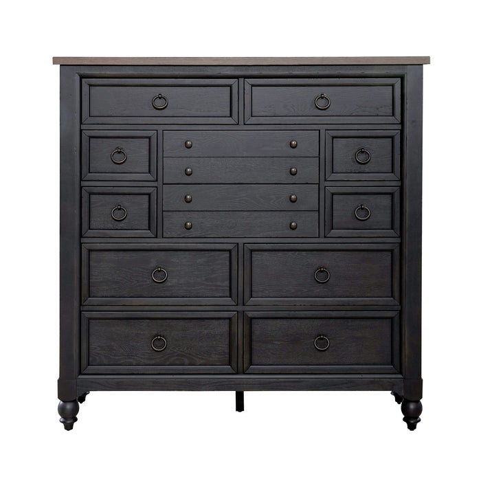 Americana Farmhouse 12 Drawer Chesser in Black