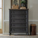 Liberty Furniture Americana Farmhouse 5 Drawer Chest in Black image