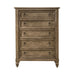 Americana Farmhouse 5 Drawer Chest in Dusty Taupe and Black image