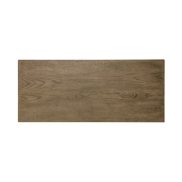 Americana Farmhouse 5 Drawer Chest in Dusty Taupe and Black image