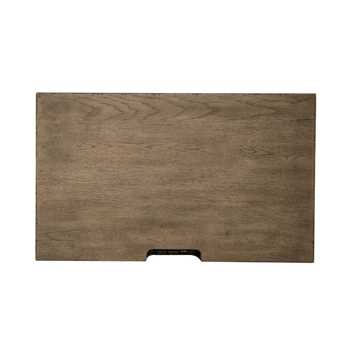 Americana Farmhouse 2 Drawer Nightstand in Dusty Taupe and Black image